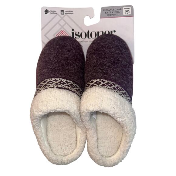 NWT Isotoner Clog Slippers Women's Small (6.5-7)  Indoor/Outdoor Slip On Comfort - Picture 1 of 7